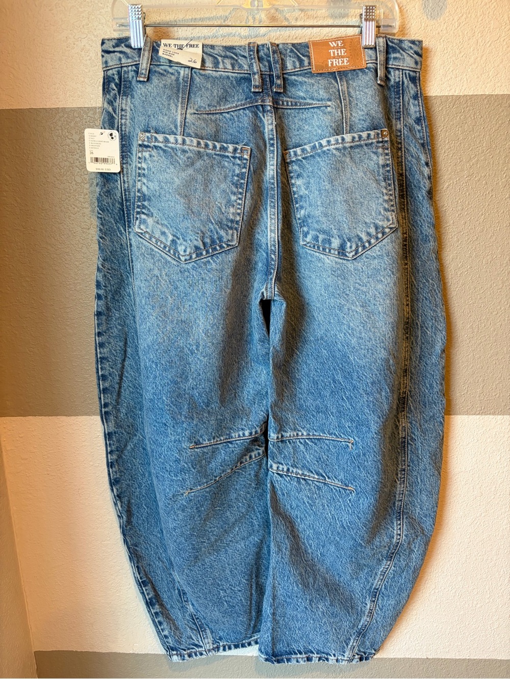 NWT Free People We the Free Women’s 26 Good Luck Mid Rise Barrel Leg Jeans - Picture 10 of 16